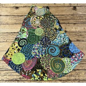 Contro Corrente Women’s OS Colorful Multi Pattern Stretch Sleeveless Dress NWOT